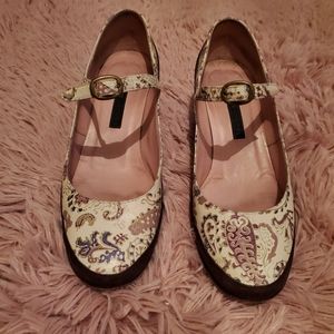 Marc Jacobs Paisley Brown Heels Size 37
